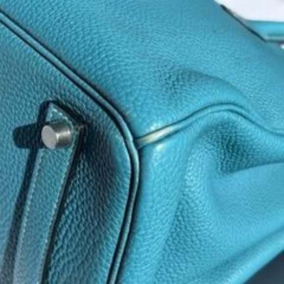 Hermes Birkin 35 Blue Togo Leather Palladium Hardware - Picture 14 of 15